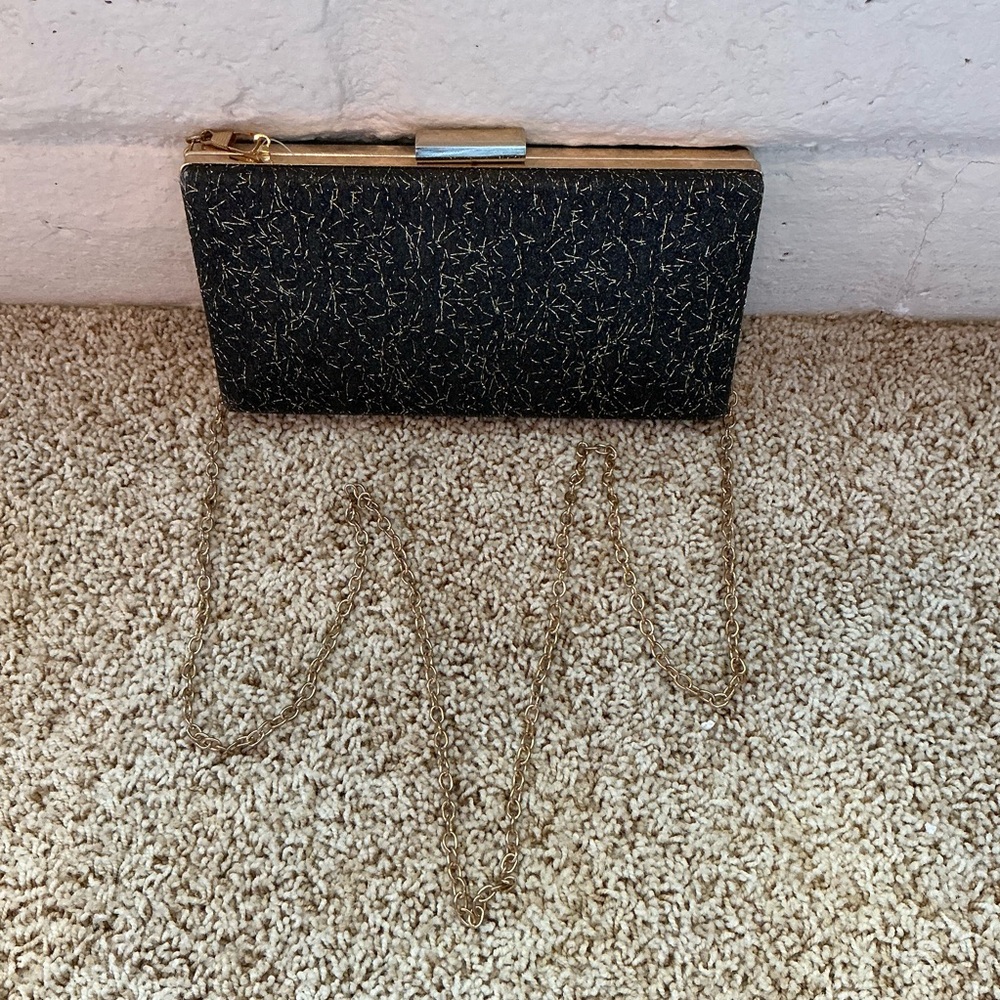 Elegant Black and Gold Women's Clutch